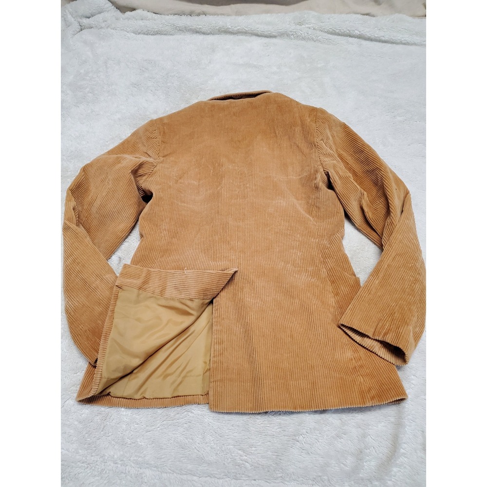 Vintage Tan Corduroy Jacket Blazer Women Small Boho Chic Retro Classic Festival - Picture 5 of 10